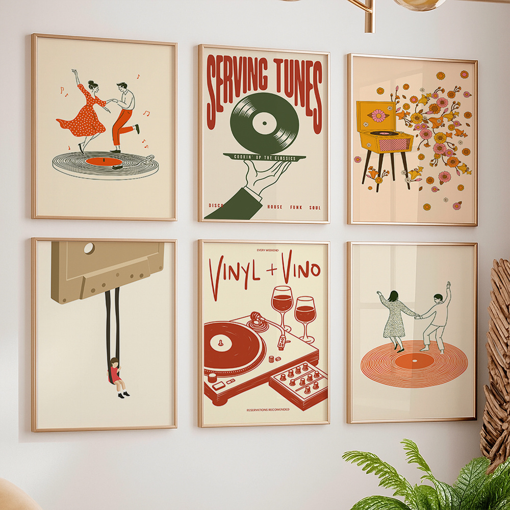 Office Furniture And Design - Poster su Tela Vintage con Tema