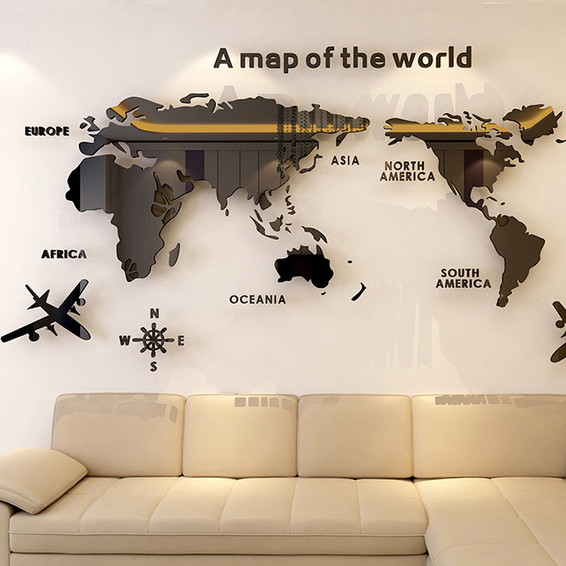 Office Furniture World - Adesivi murali mappa del mondo Adesivo