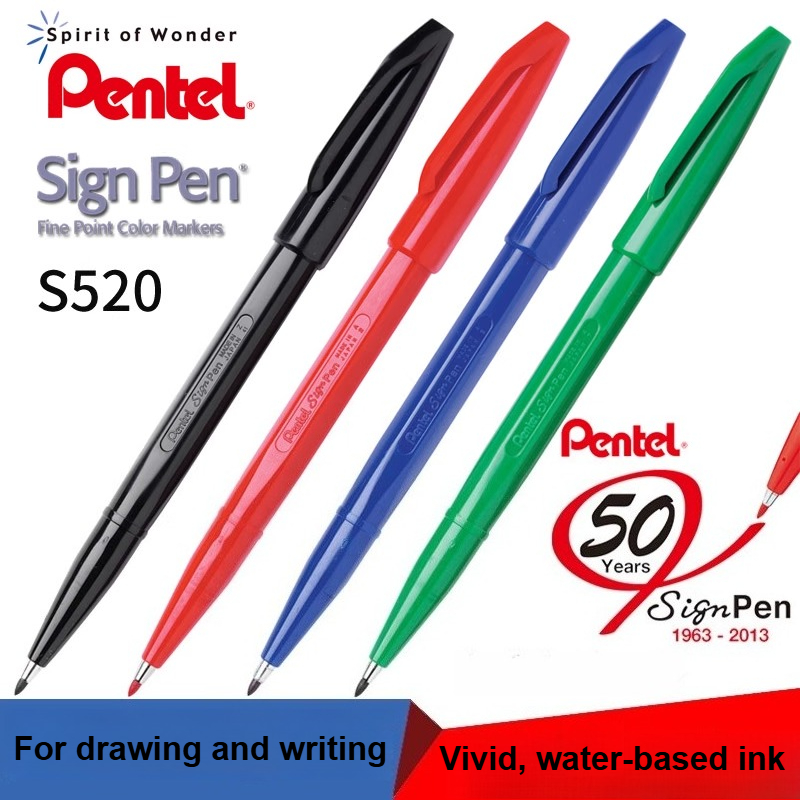Pentel Pen Sign Pen - 1/3/12PC Pentel S520 Segno Penna Punta