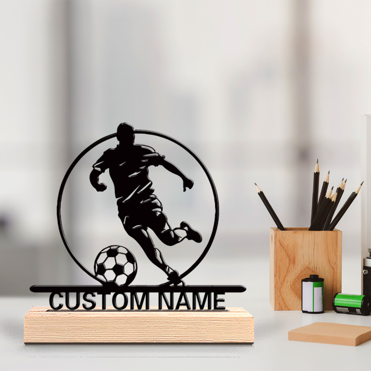 Office Furniture And Design - Statua in Metallo Personalizzata di Calciatore
