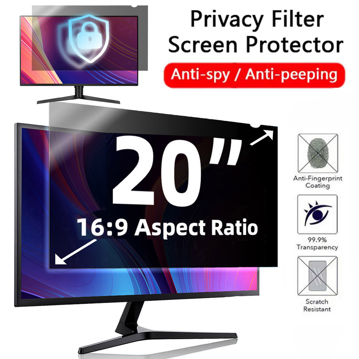 Monitor Privacy Filter - Filtro per schermo privacy per computer