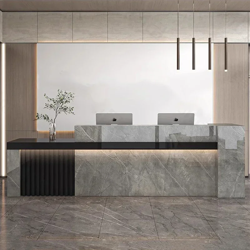 Office Furniture Bali - c13- Bancone Reception Moderno Nordico, Bancone