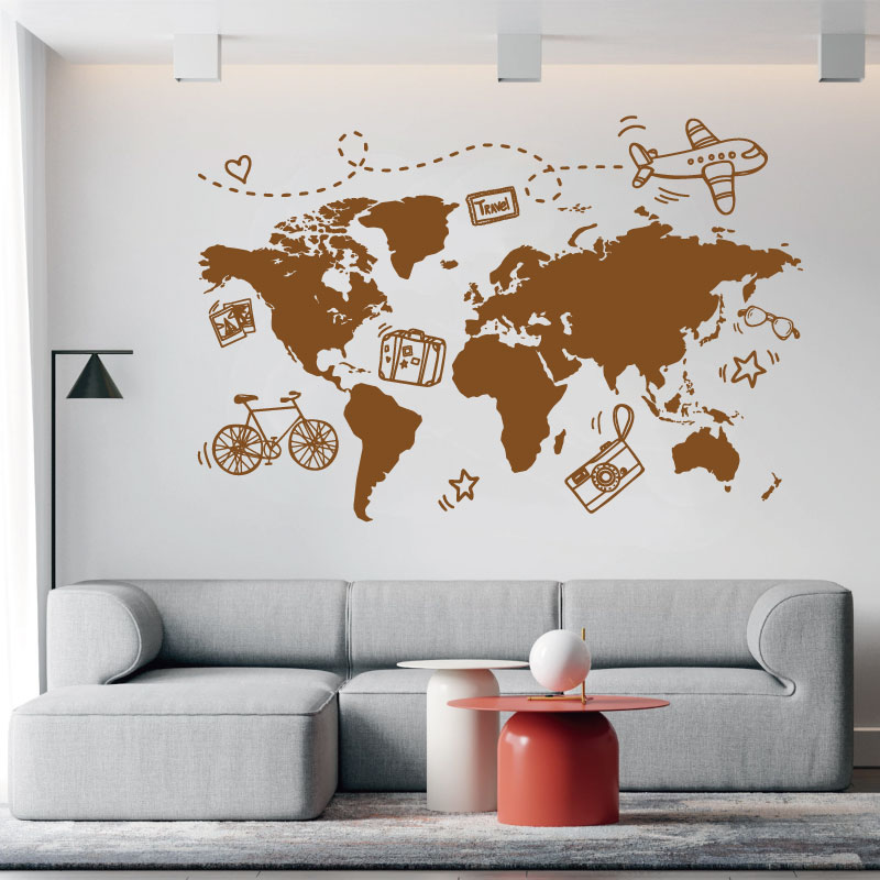 Go Travel World Map Wall Stick - Office Furniture World recensione e prezzo