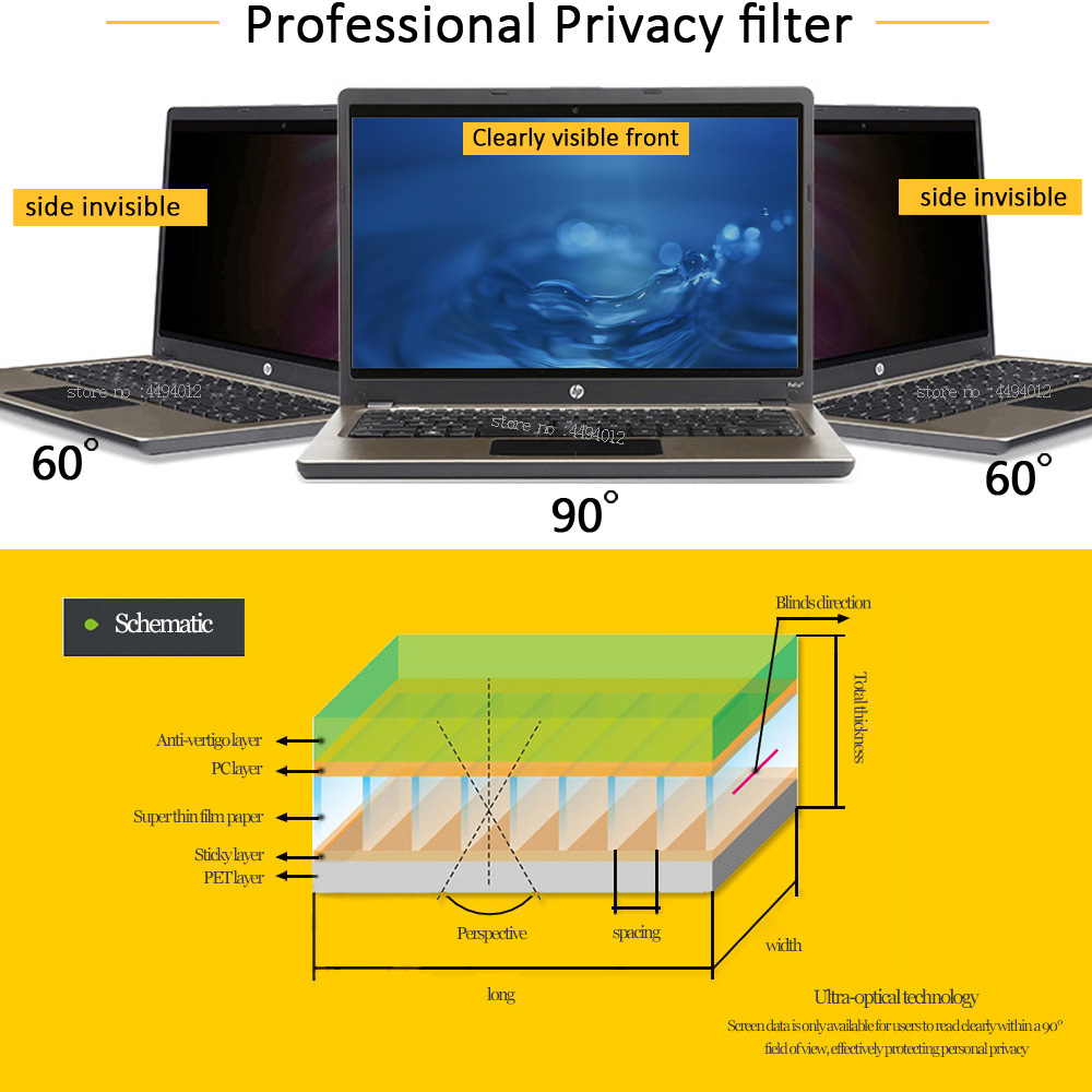 14 pollici 310mm * 174mm filtr - Monitor Privacy Filter recensione e prezzo