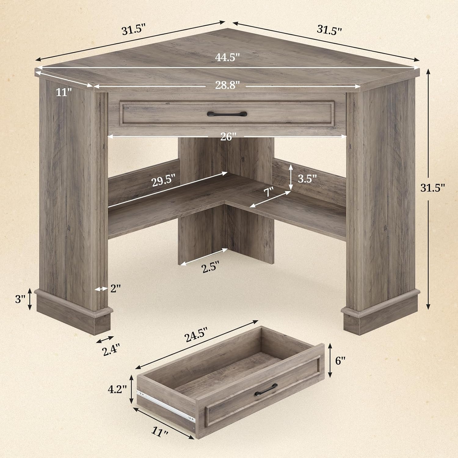 Scrivania triangolare per comp - Office Furniture For Small Spaces recensione e prezzo