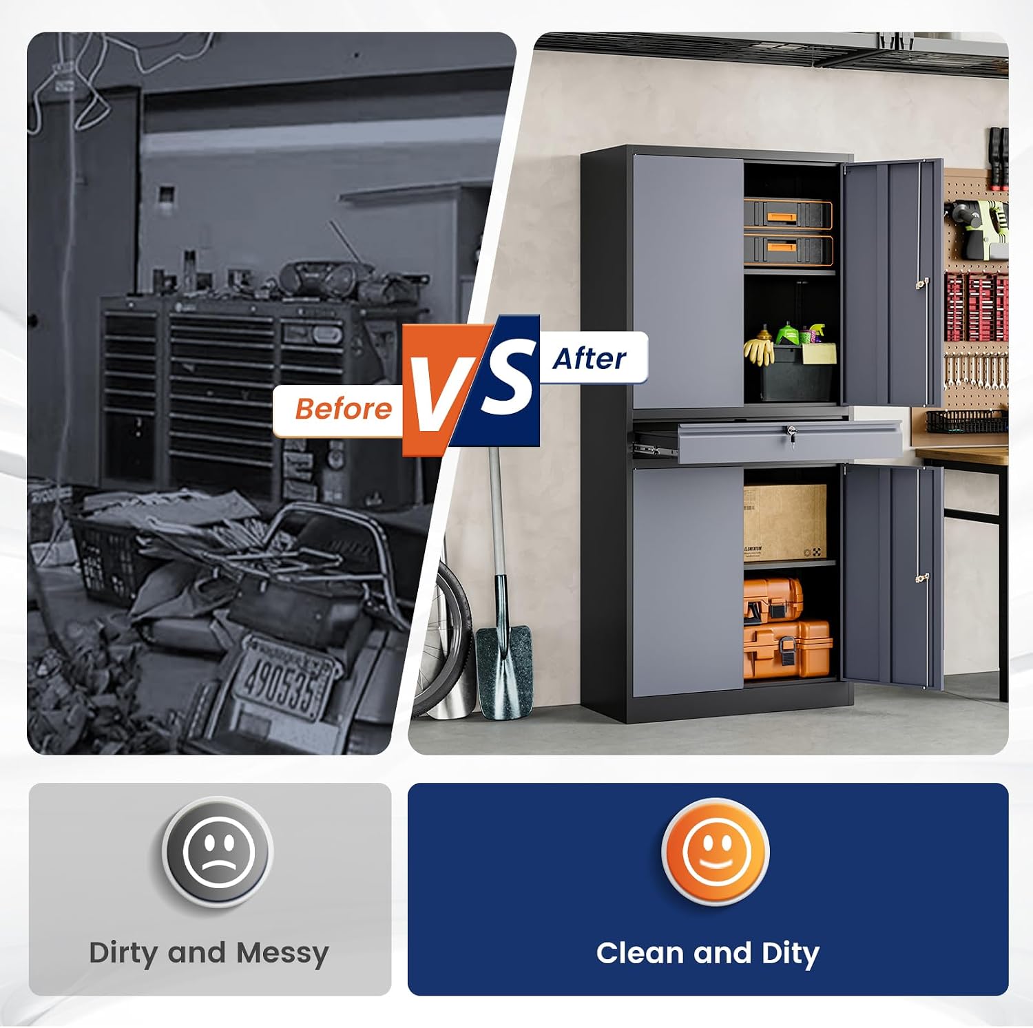 Armadio Metallico per Garage,  - Office Storage Cabinet recensione e prezzo