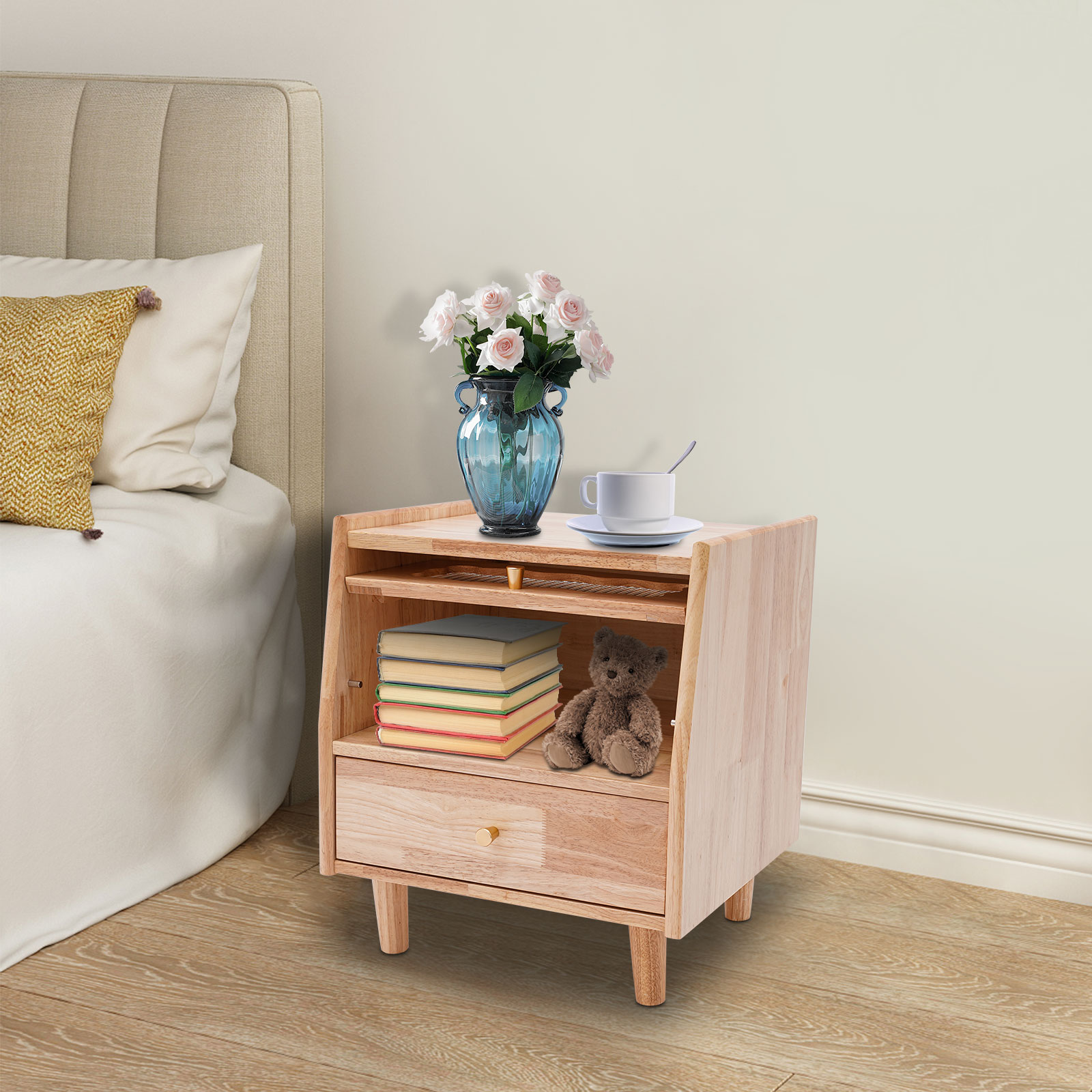 Comodino a 2 livelli in legno  - Office Furniture For Small Spaces recensione e prezzo