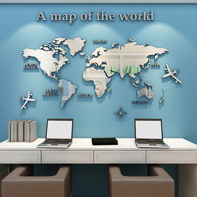 Adesivi murali mappa del mondo - Office Furniture World recensione e prezzo