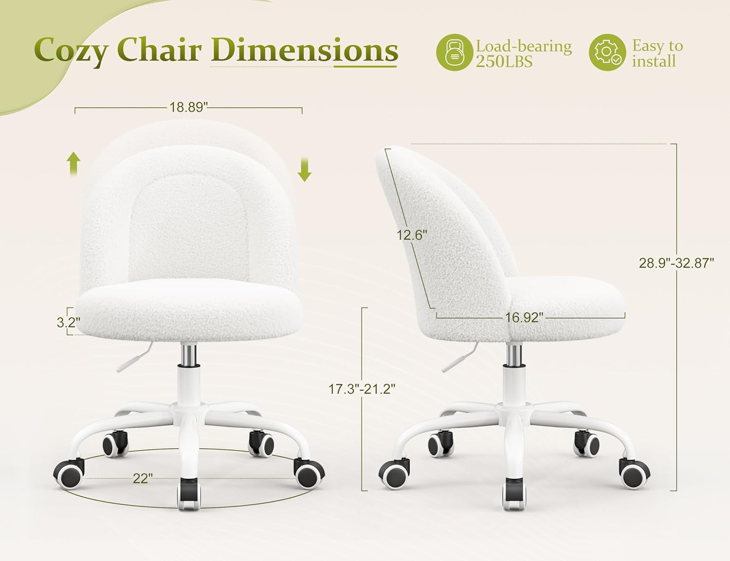 Sedia da Toeletta Regolabile i - Office Furniture For Small Spaces recensione e prezzo