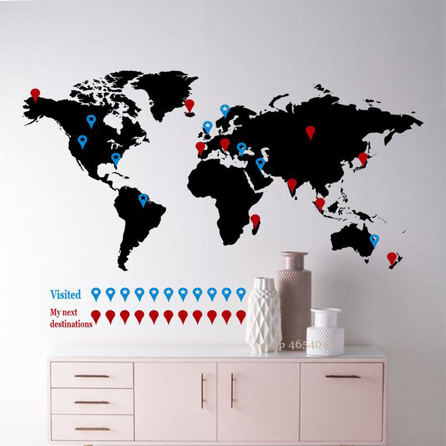 Grande Mappa Del Mondo Decalco - Office Furniture World recensione e prezzo