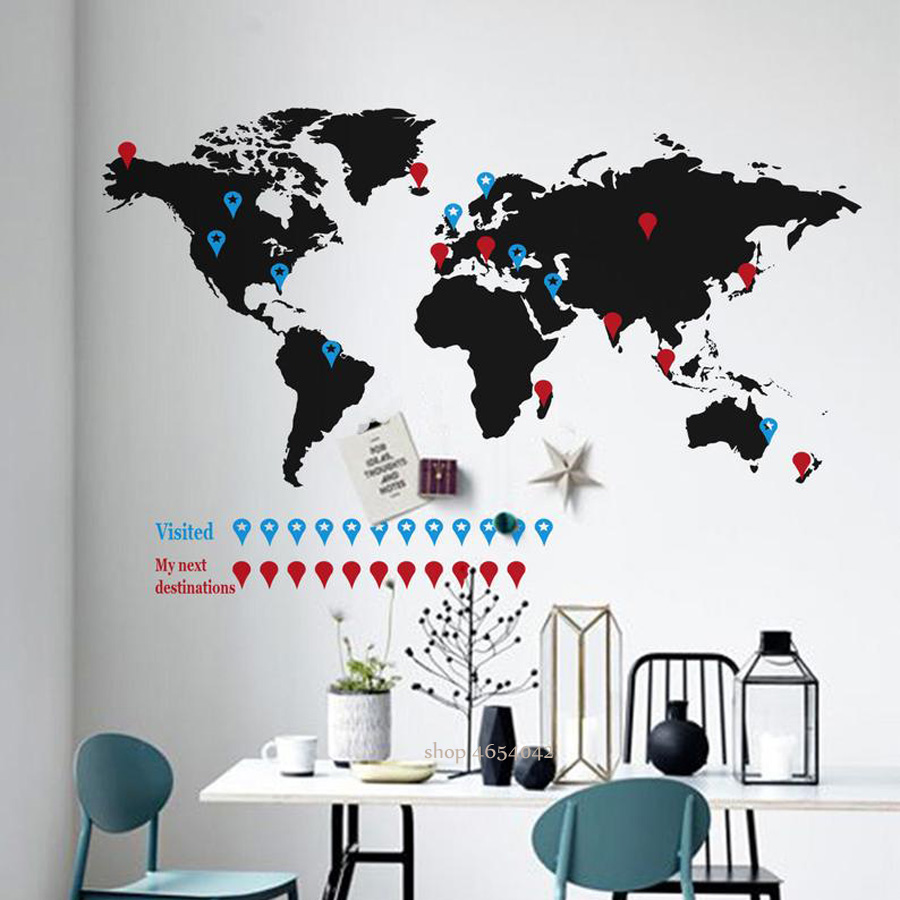 Grande Mappa Del Mondo Decalco - Office Furniture World recensione e prezzo
