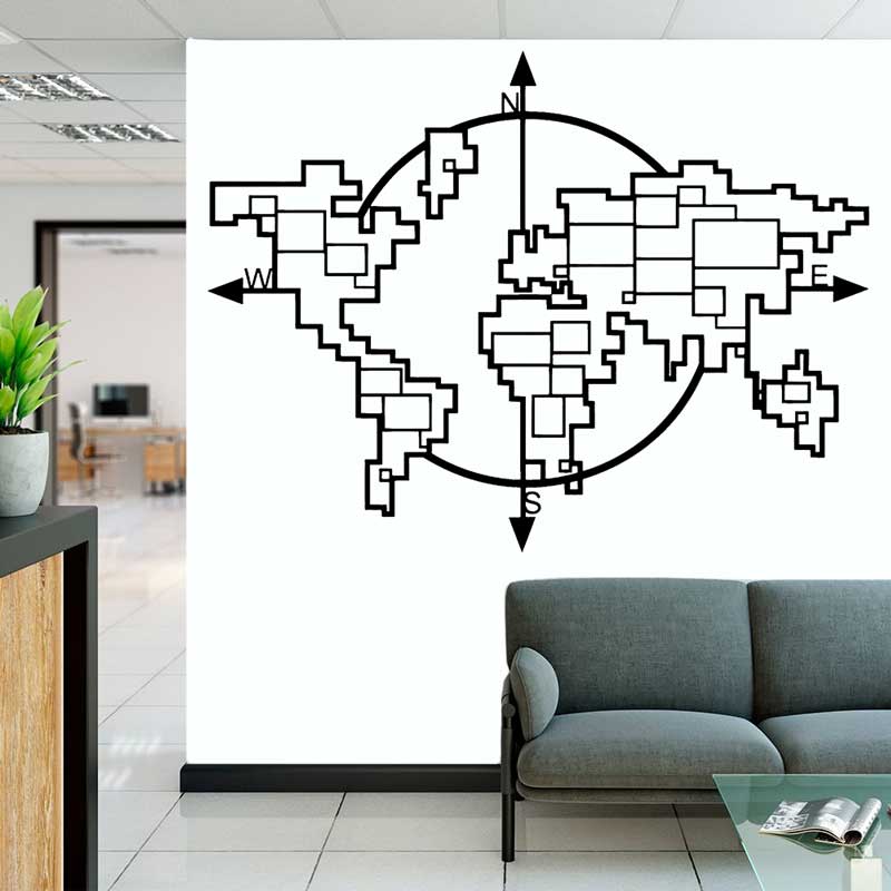 Mappa del mondo geometrica Bus - Office Furniture World recensione e prezzo