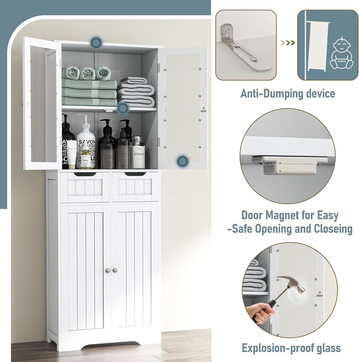 Mobiletto Alto da Bagno Autopo - Office Storage Cabinet recensione e prezzo